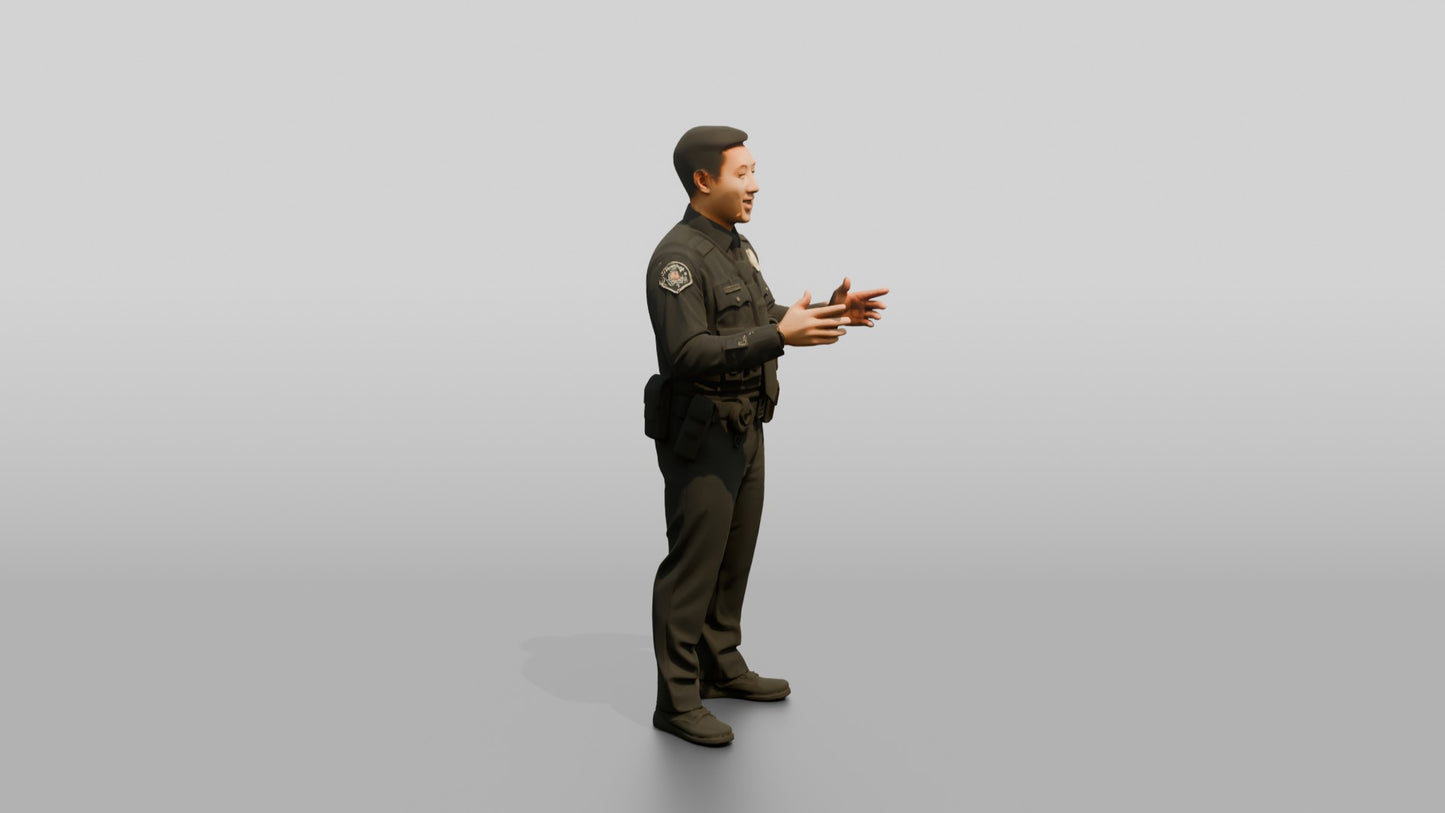 Police Officer Explaining a Point