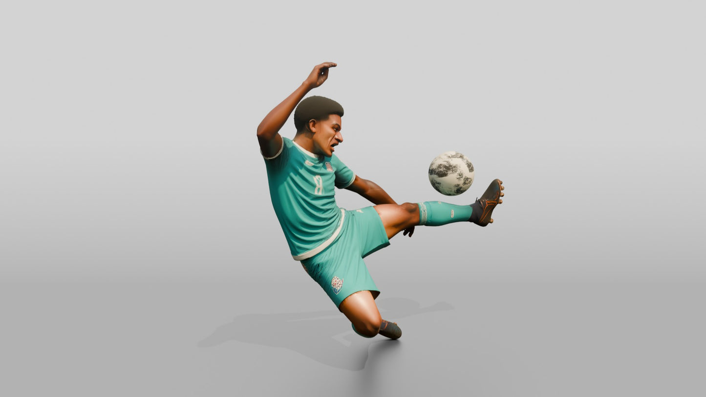 Soccer Player Scissor Kick