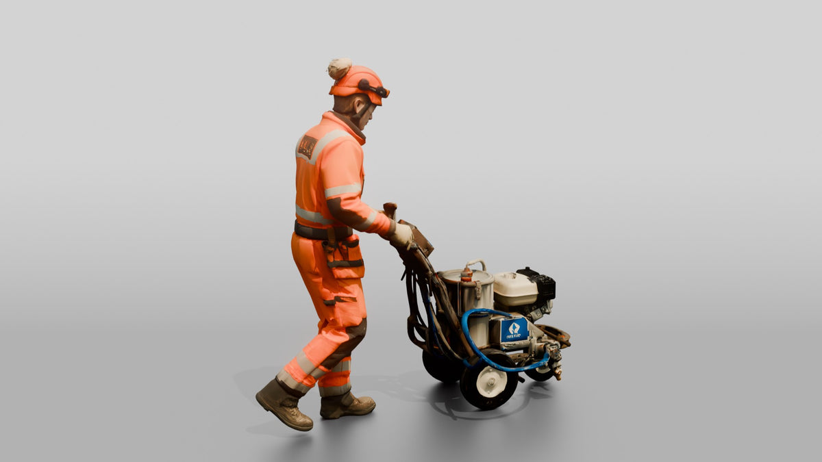 Construction Worker Woman 71 - 3D character model, view 2