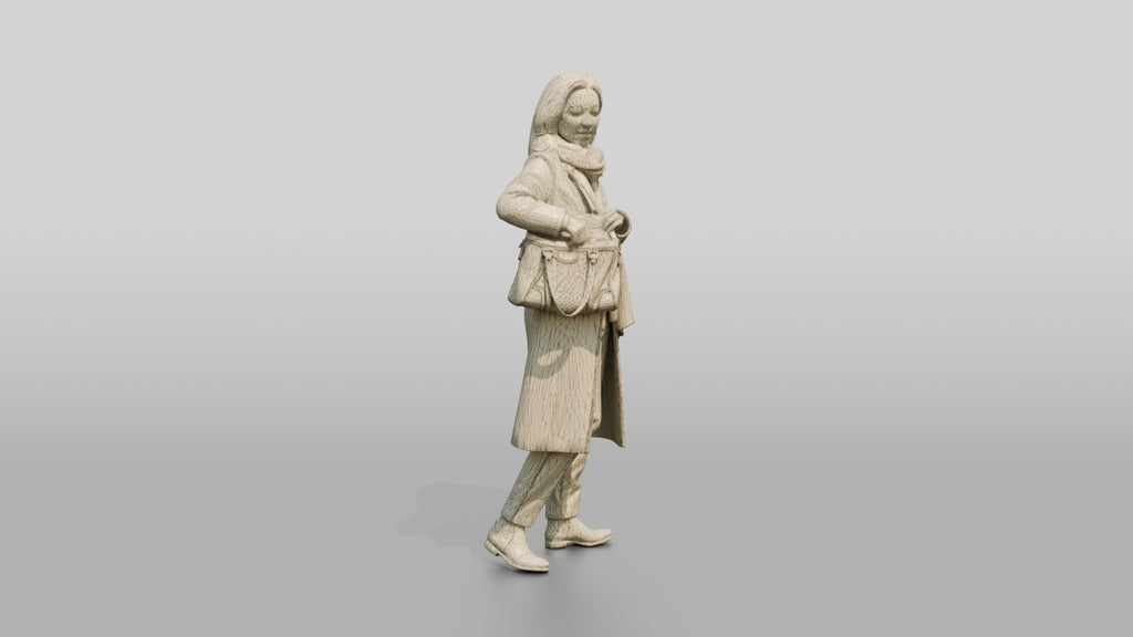 Woman Reaching Into Her Handbag