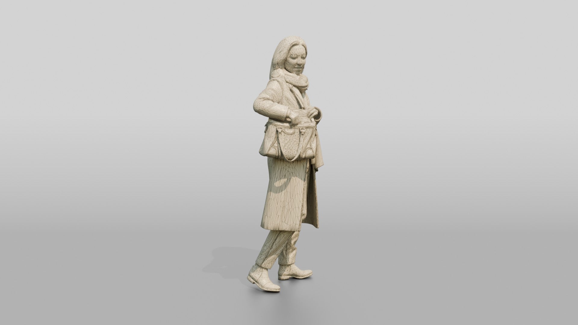 Woman Reaching Into Her Handbag
