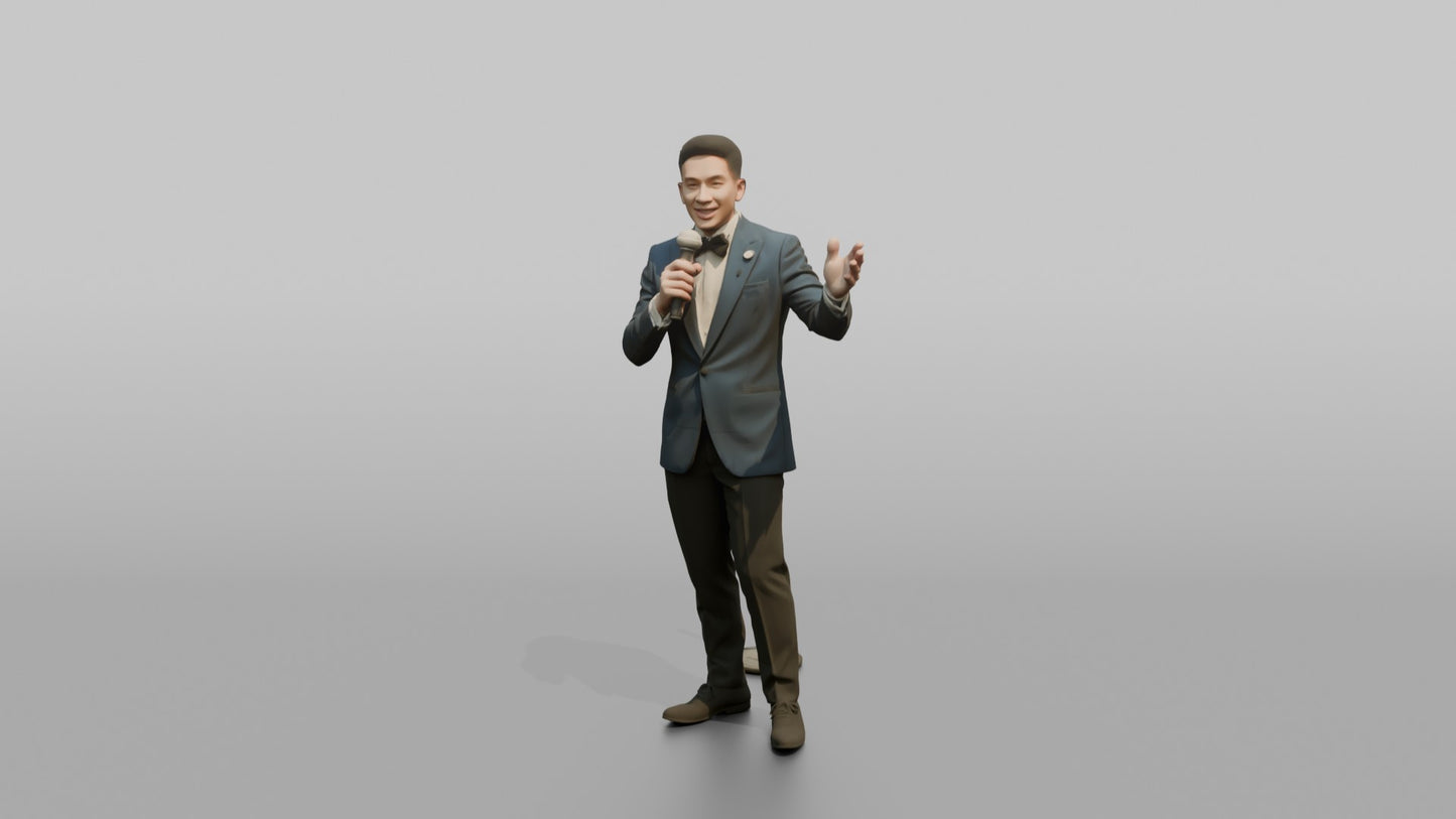 Wedding Guest Gesturing During a Speech