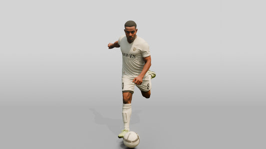 Soccer Player Agile Spin Move - 3D character model, view 1