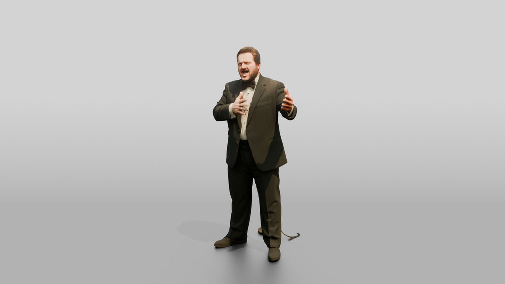 Opera Singer Belting with Hand on Chest