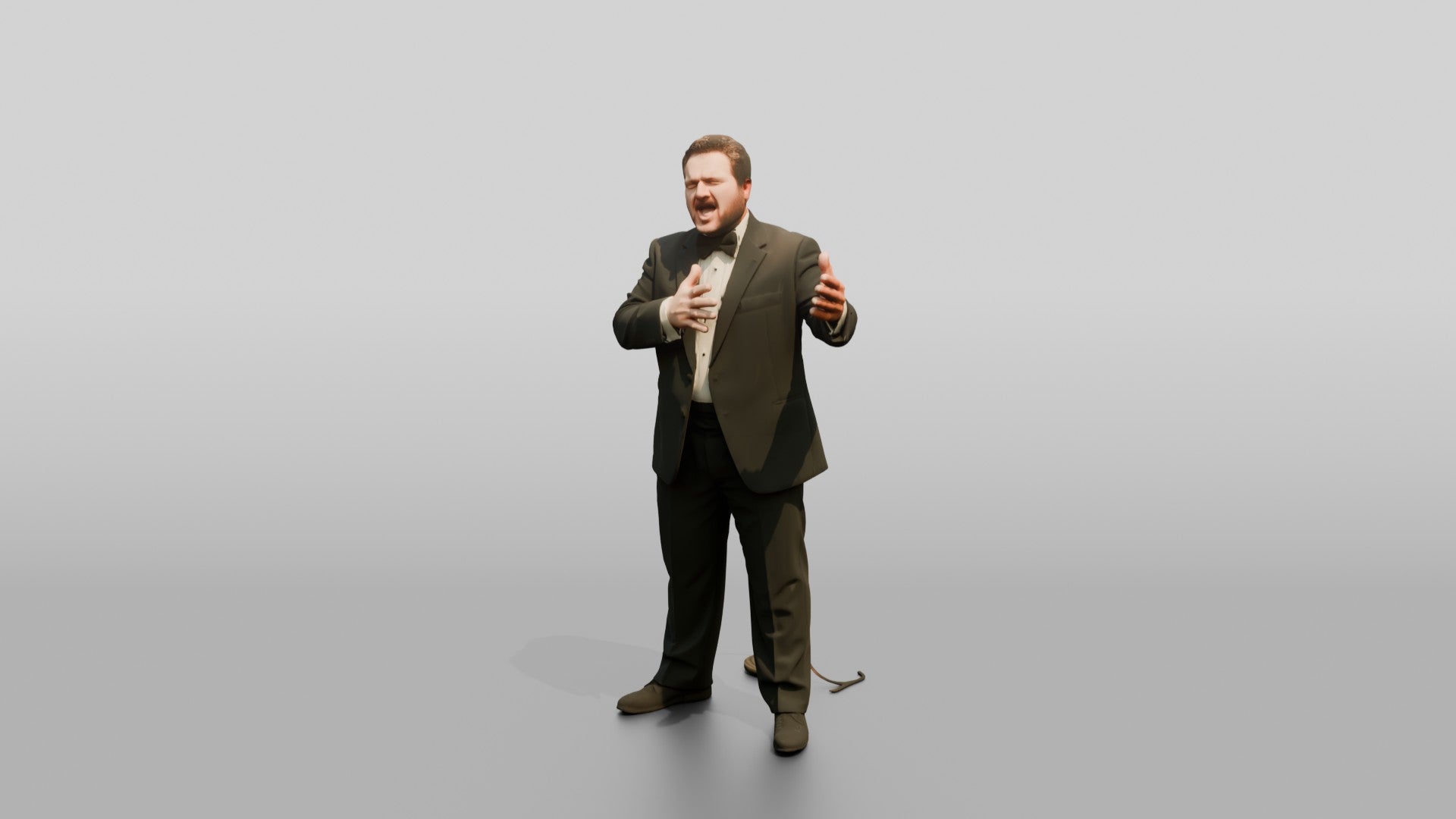 Opera Singer Belting with Hand on Chest