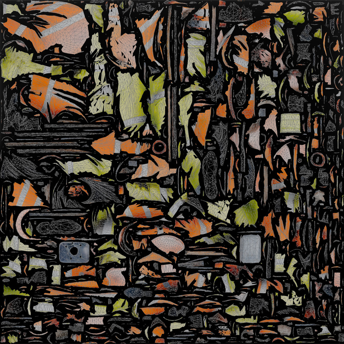 Construction Worker Man 47 - UV layout, base color map