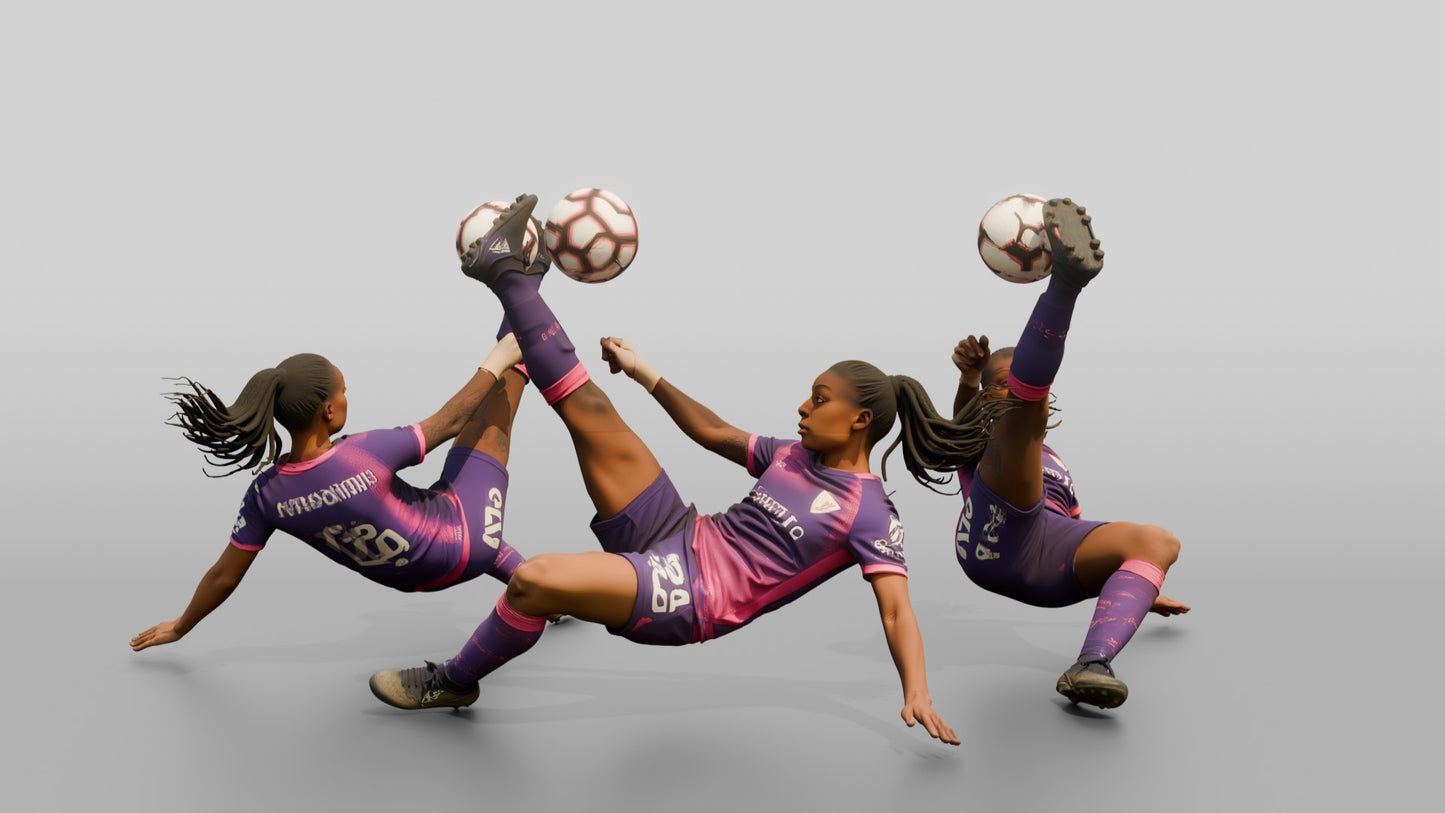 Soccer Player Overhead Bicycle Kick