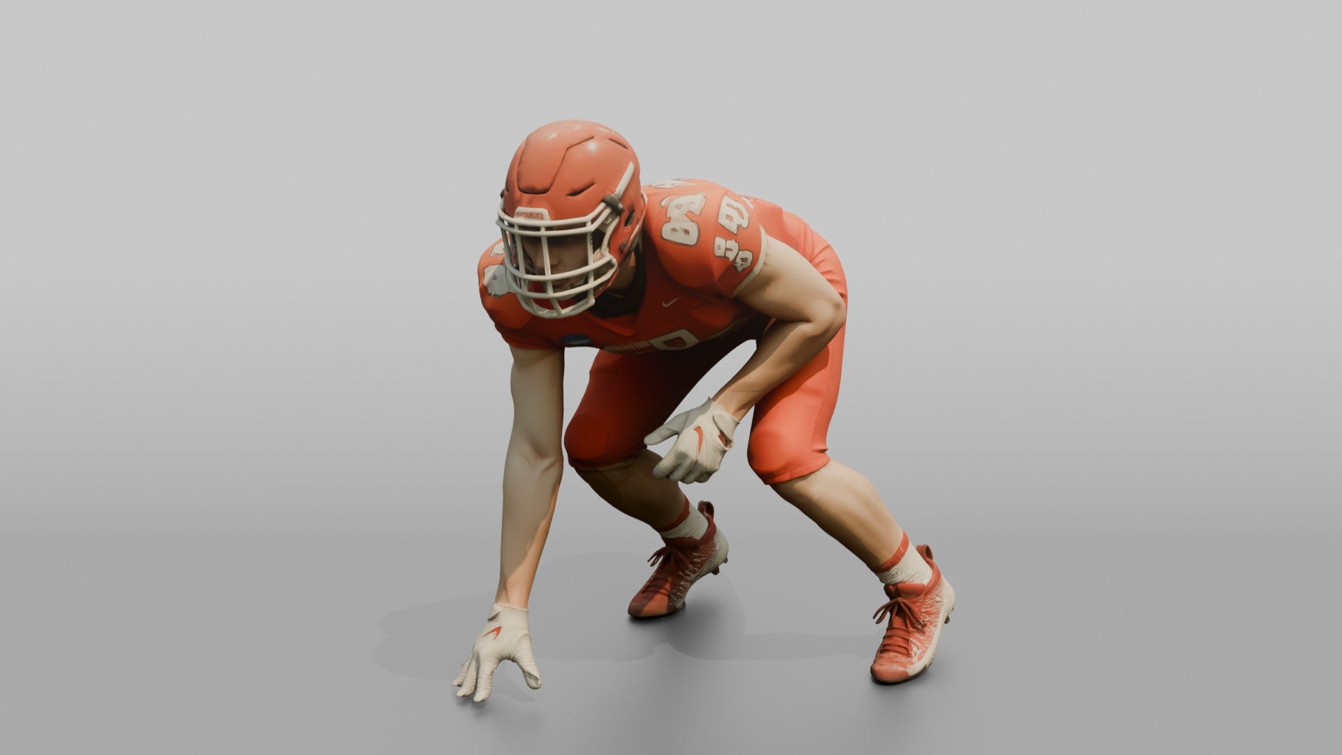 Wide Receiver in a Sprinter's Stance