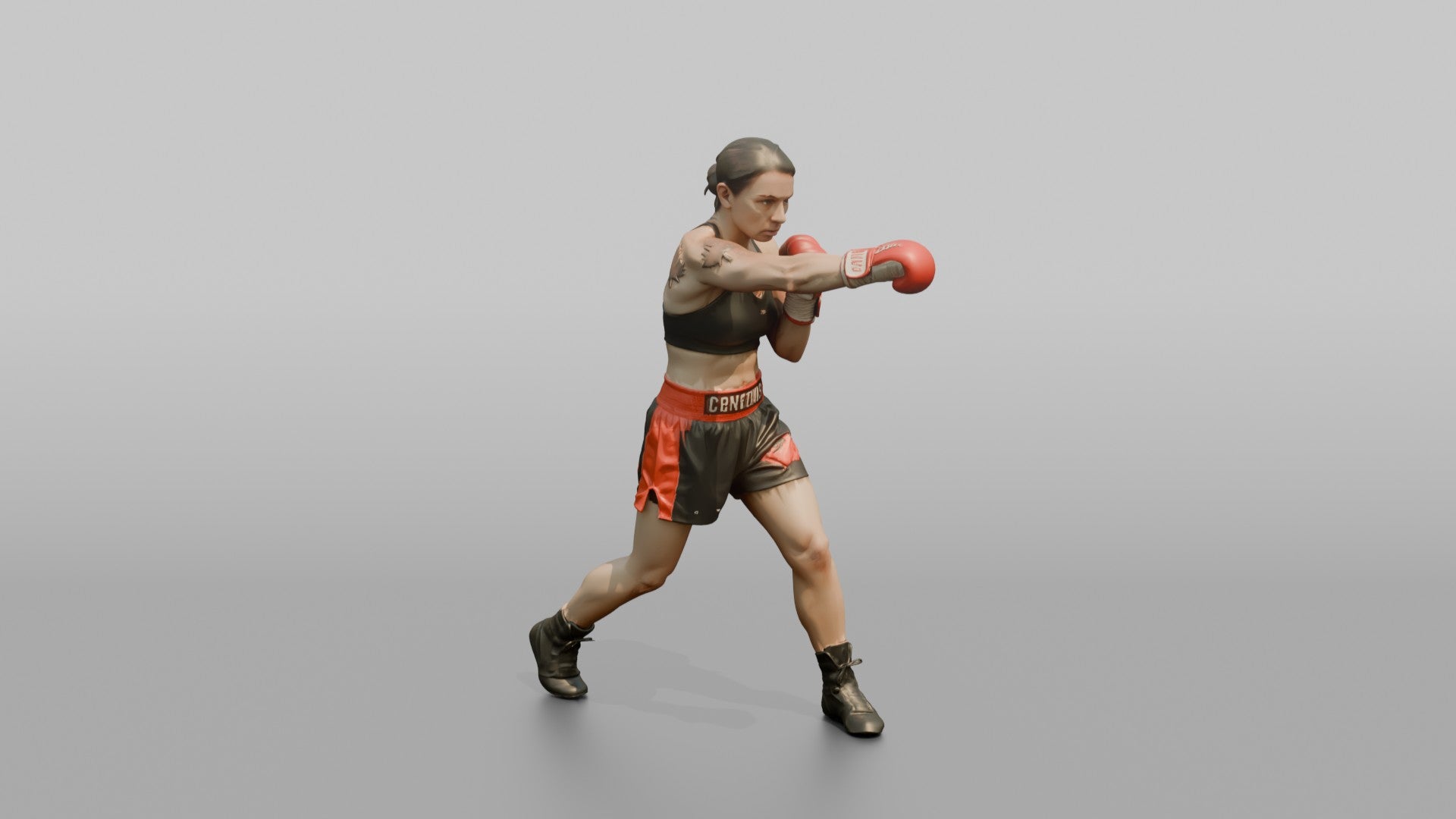 Boxer Stiff Jab to Keep Distance
