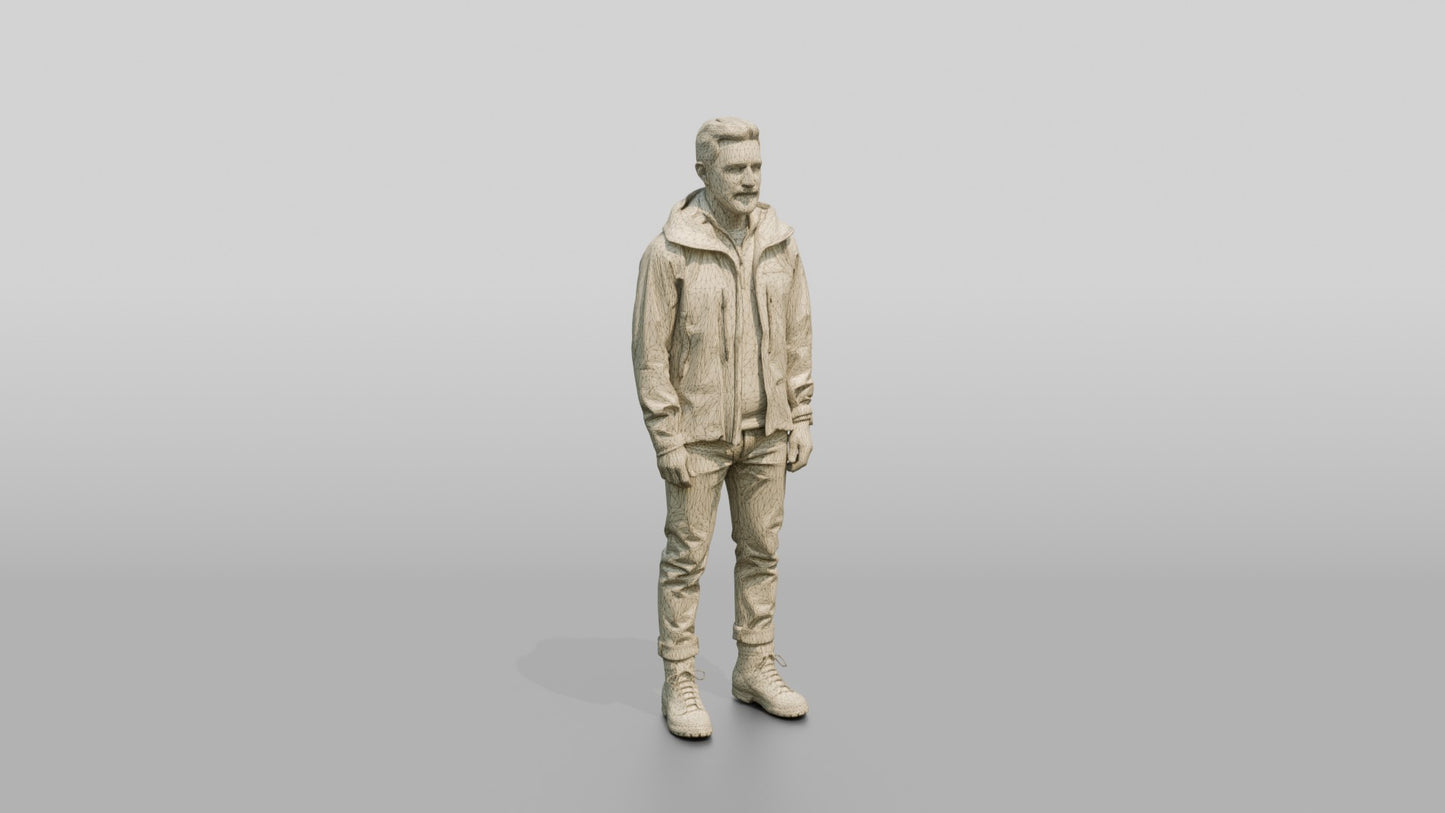 Canadian Man in Weatherproof Technical Jacket