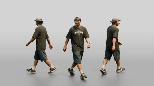 Latino Man Skating Down the Boardwalk
