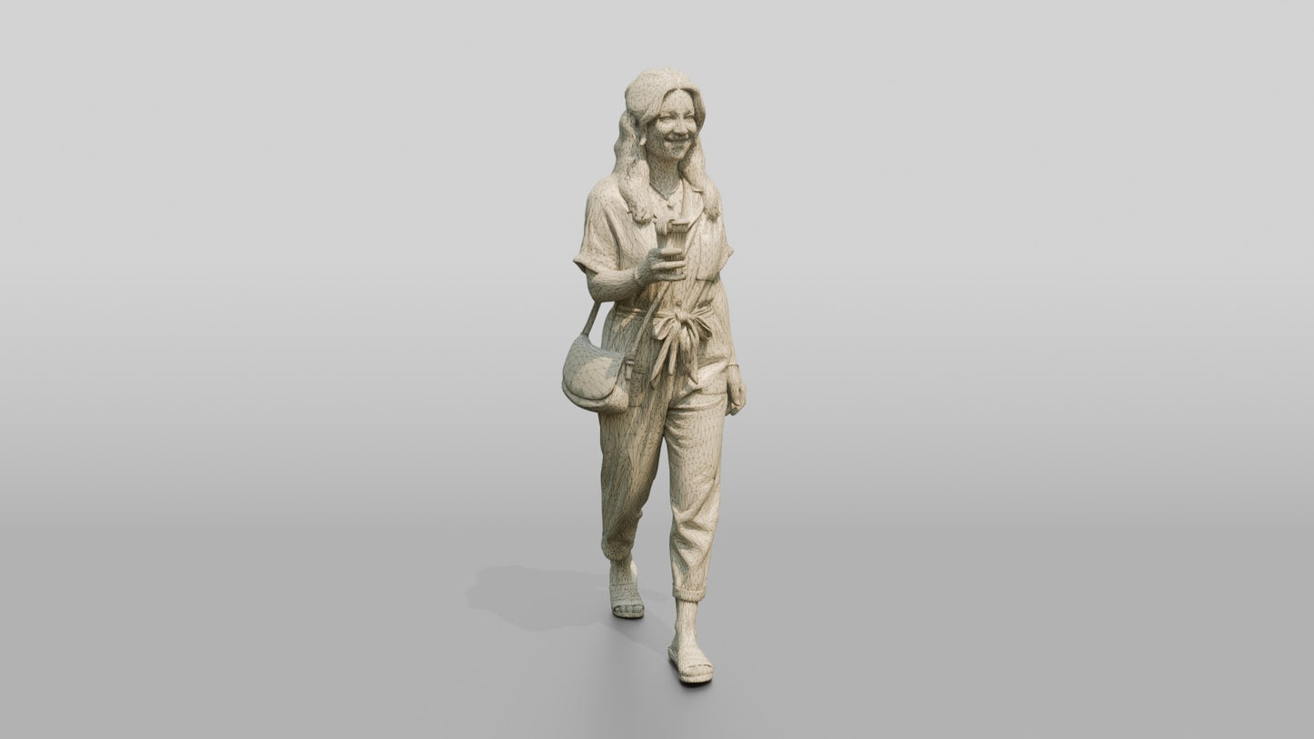 Petite Greek Woman Carrying Fresh Lemonade
