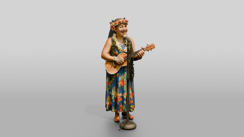 Ukulele Player Strumming and Singing