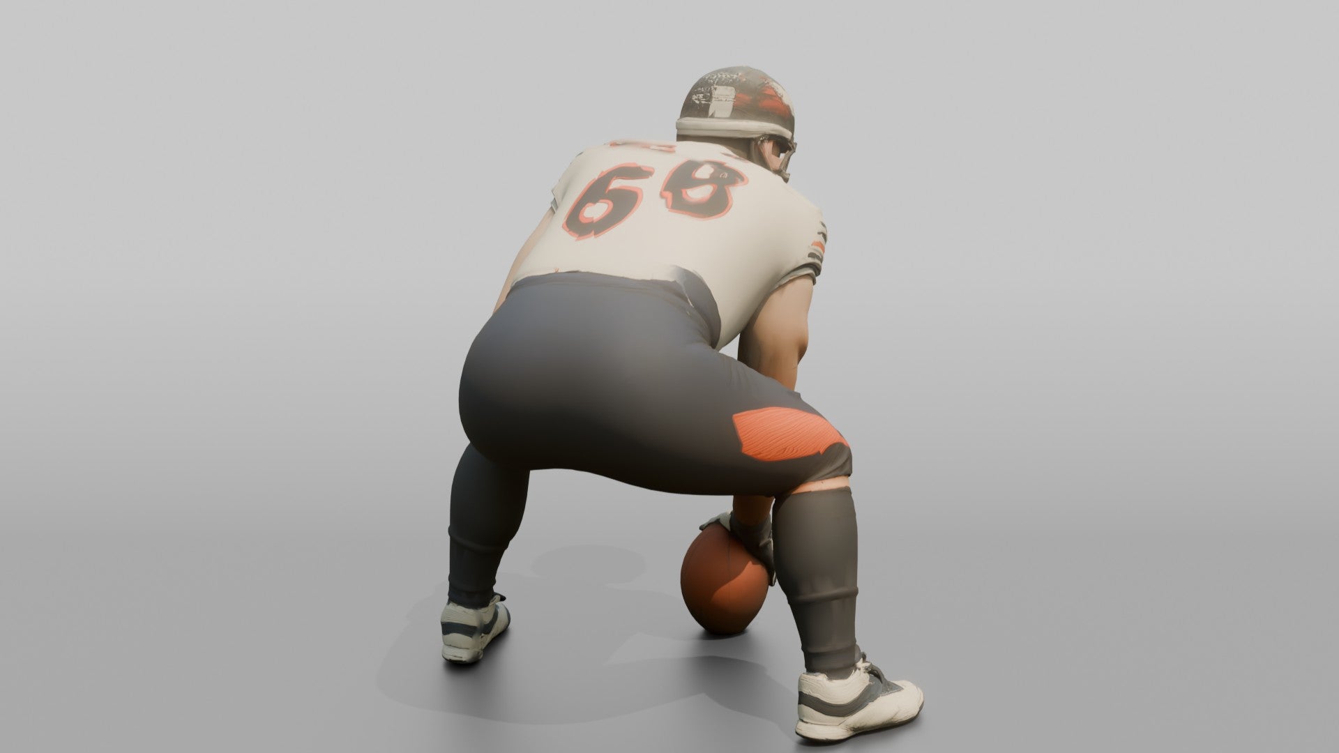 Center Ready to Snap the Ball