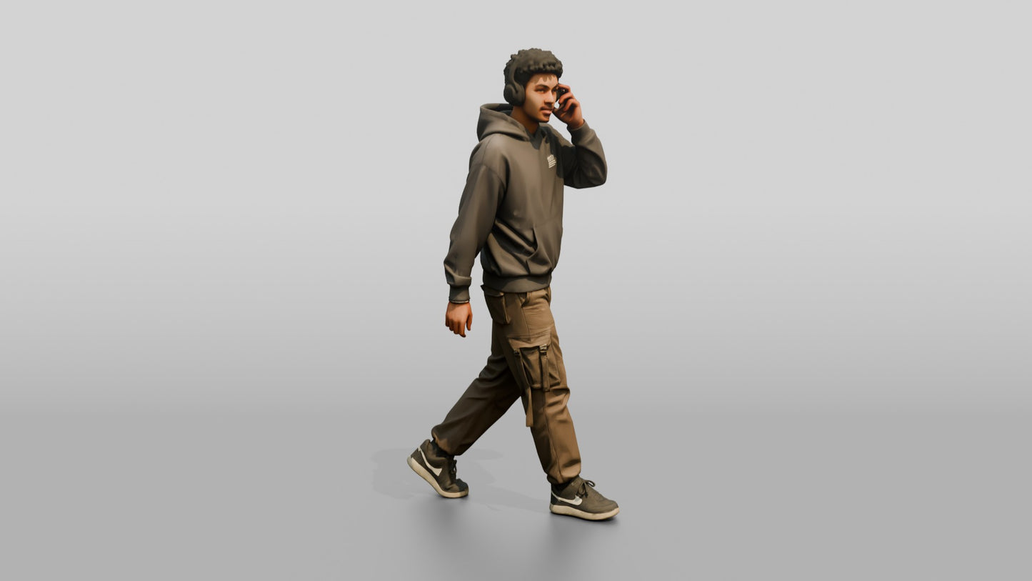 North African Male Walking