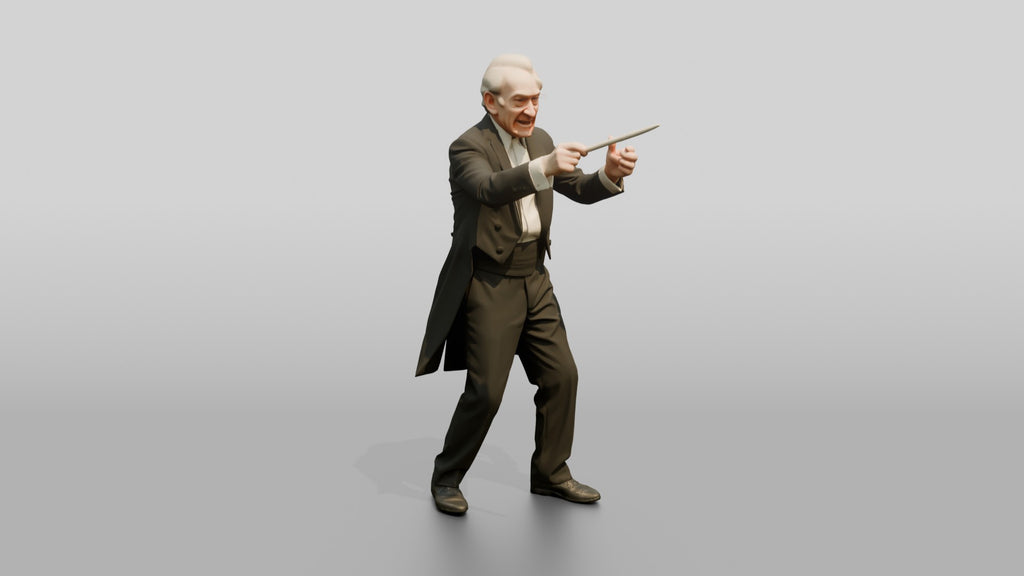 Orchestra Conductor Waving Baton
