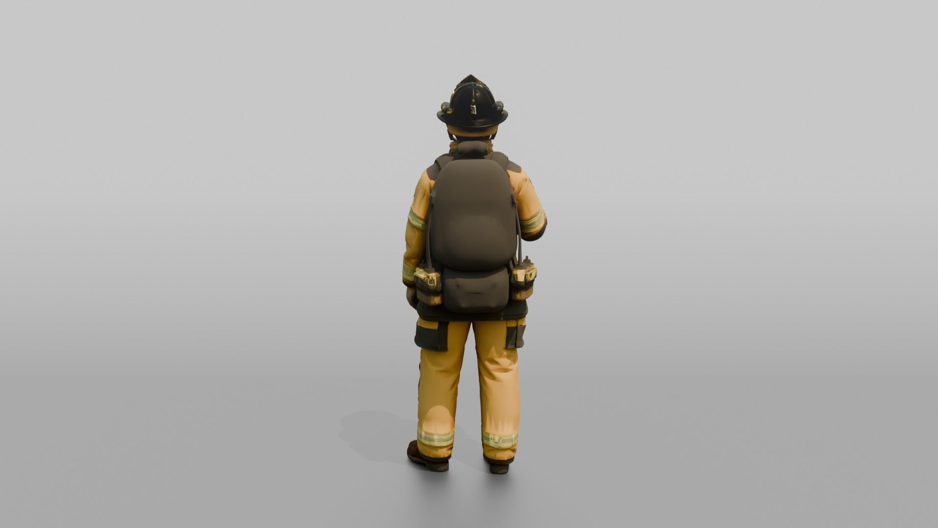 Firefighter Woman Clutching a High-intensity Right-angle Flashlight