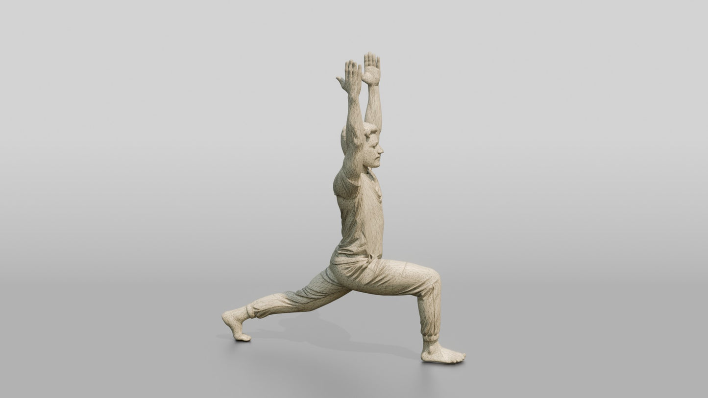 High Lunge Pose Man