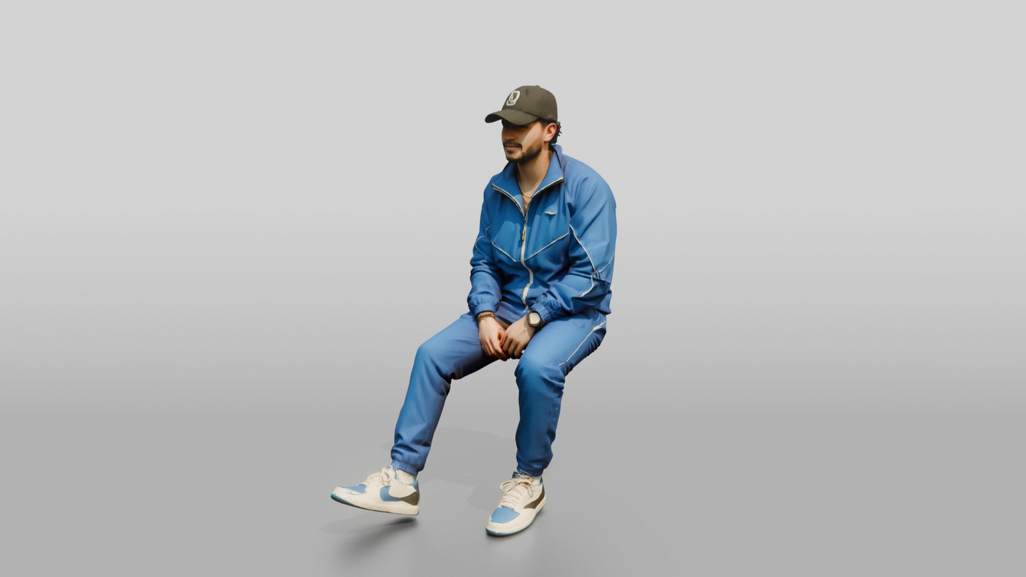 Latino Man in Streetwear Windbreaker