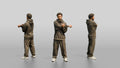 Man Stretching Arms in Oversized Hoodie