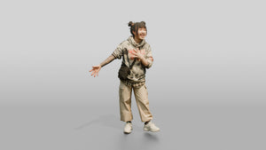 Asian Woman Telling a Dramatic Story - 3D character model, view 1