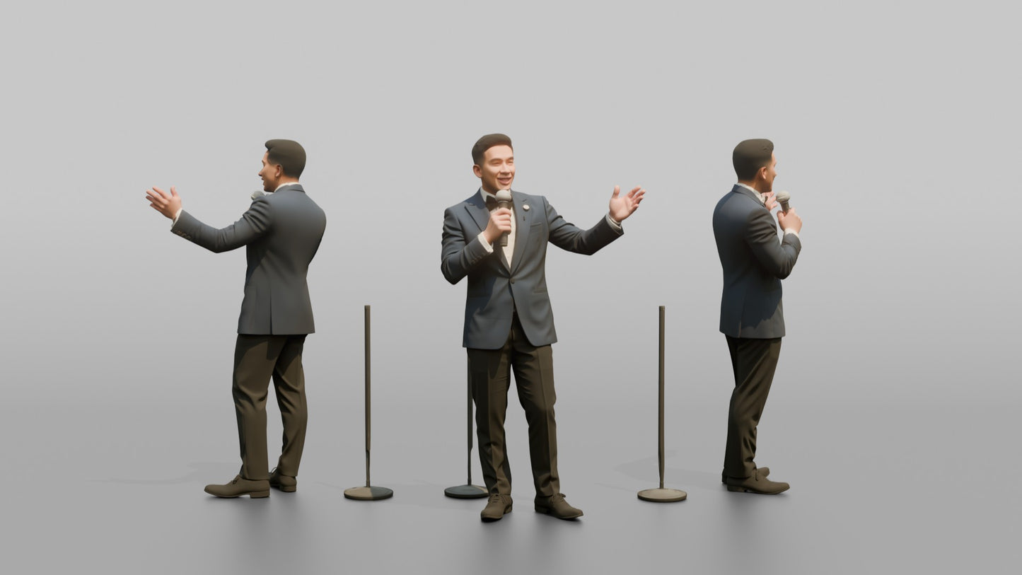 Wedding Guest Gesturing During a Speech
