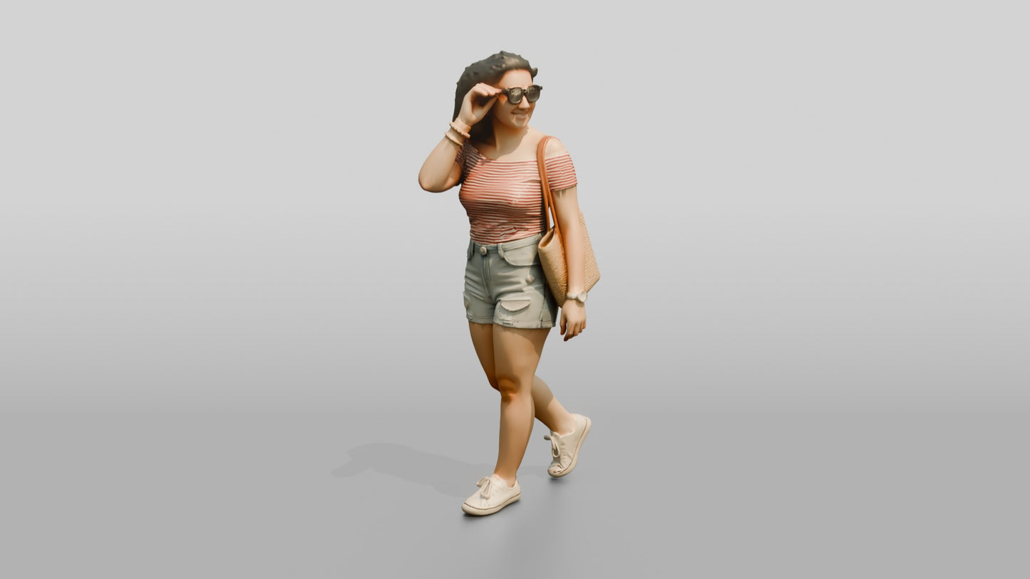 Curvy Maltese Teenage Girl Adjusting Her Sunglasses