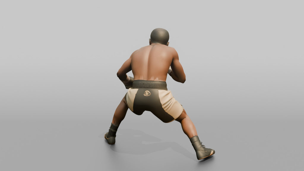 Boxer Ducking Under a Punch with Rapid Head Movement