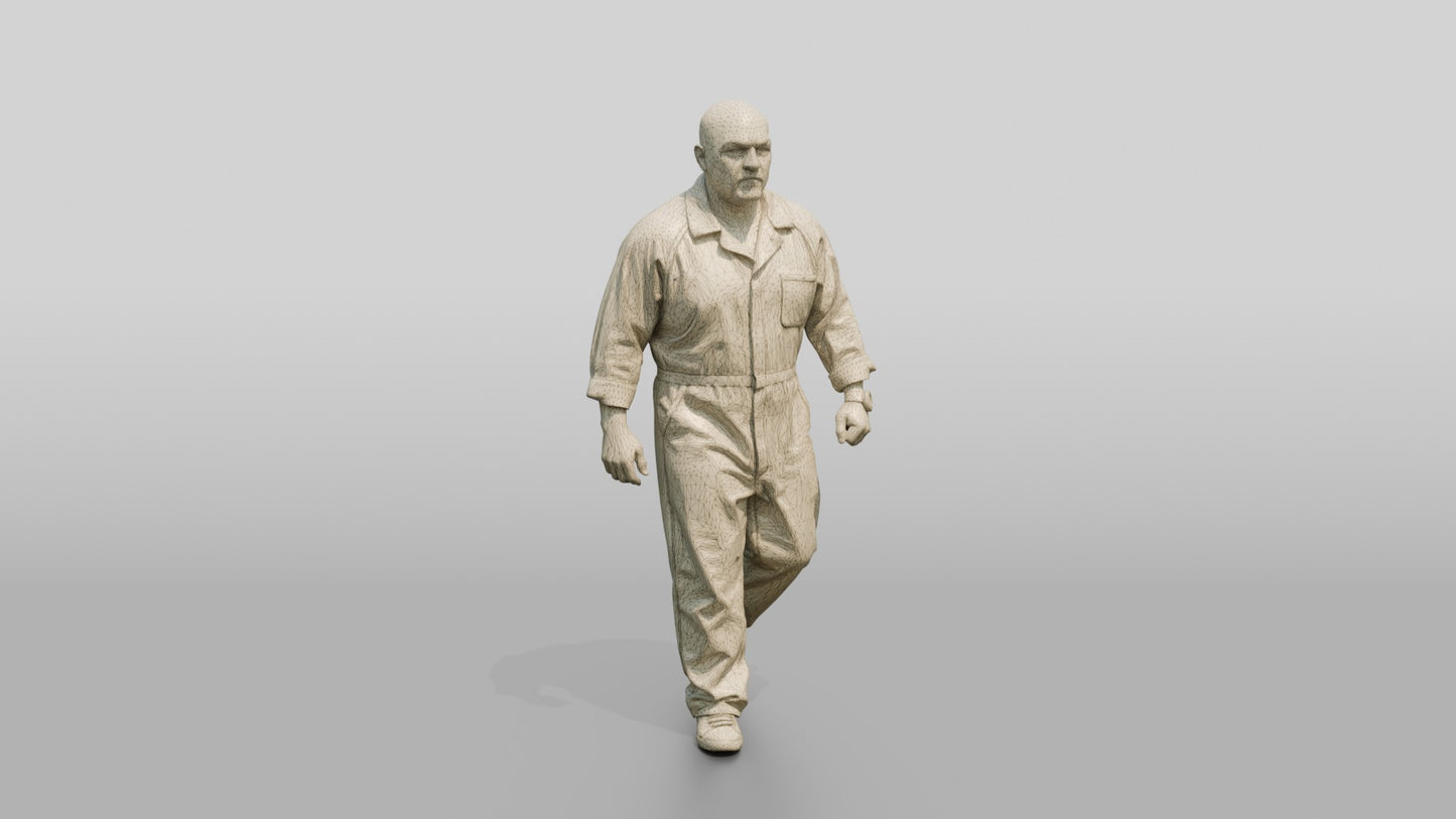 Latino Male Prisoner in an Orange Jumpsuit