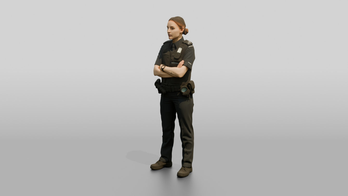 Female Police Officer Listening Attentively