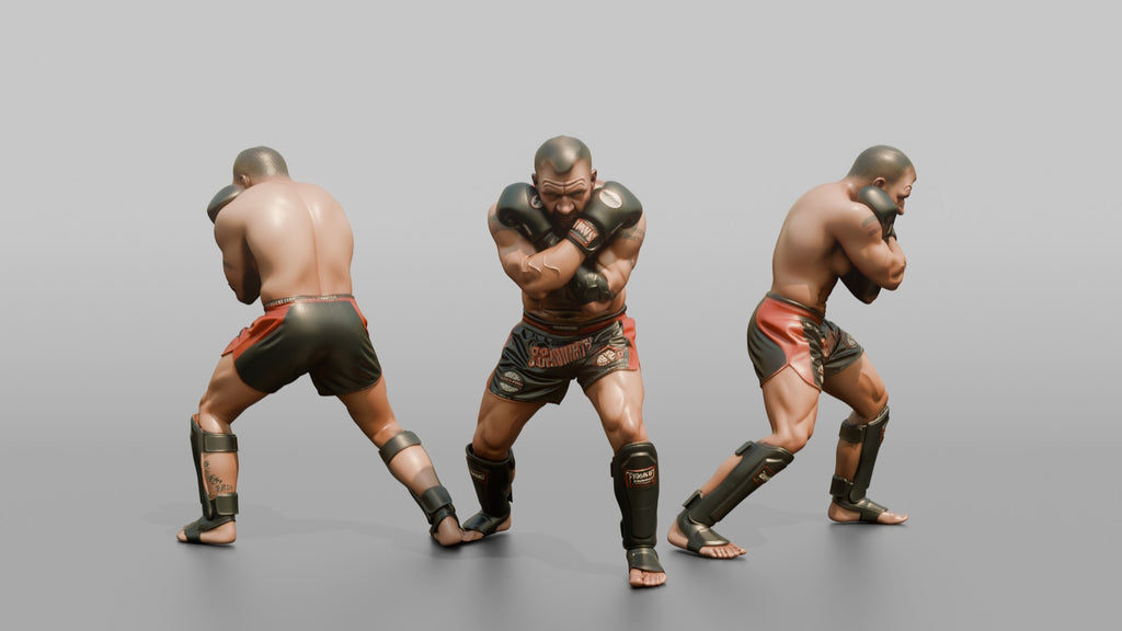 Kickboxer Tight Dutch-style Defensive Block