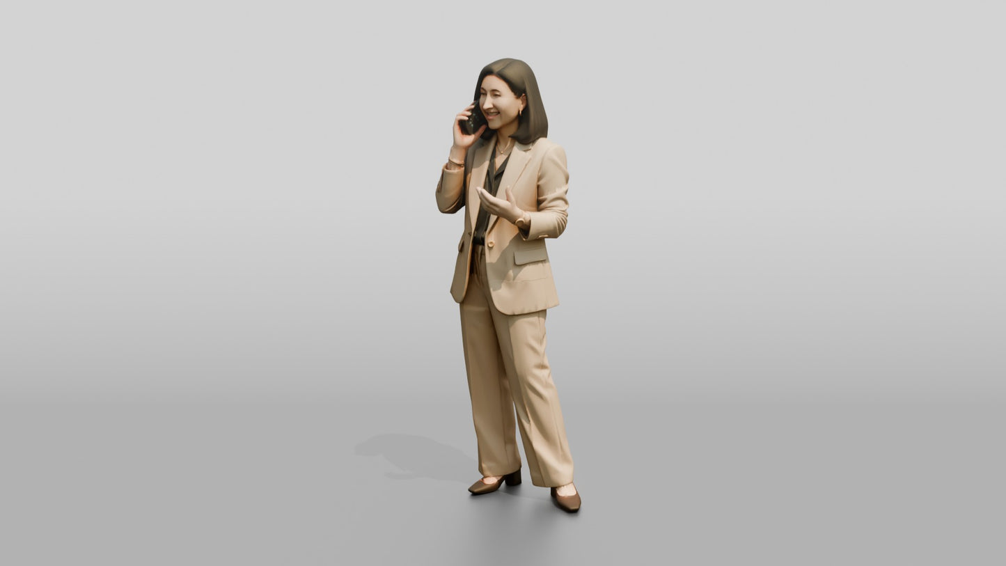 Businesswoman on the Phone in a Pantsuit