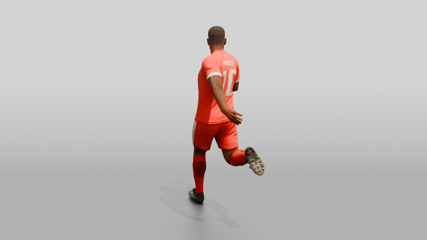 Soccer Player Toe-Poke Finish