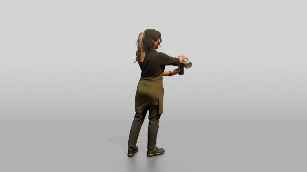 Server Pouring Water from a Carafe