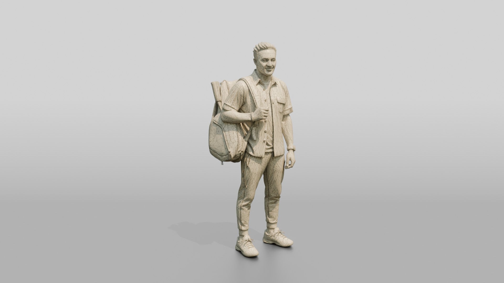 Athletic African Man Carrying a Tennis Racket Bag