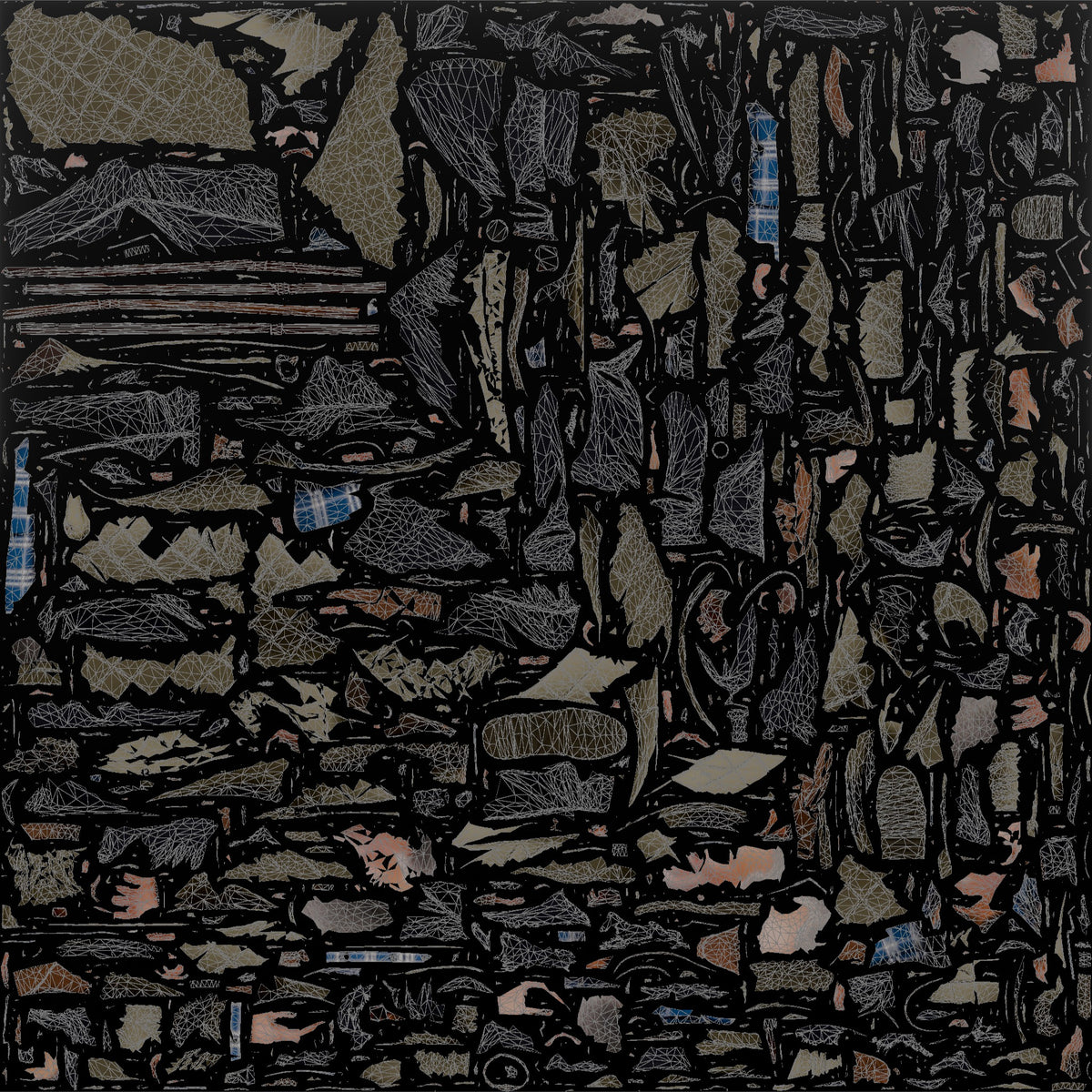 Grandfather Holding A Walking Stick, Mid-stride - UV layout, base color map