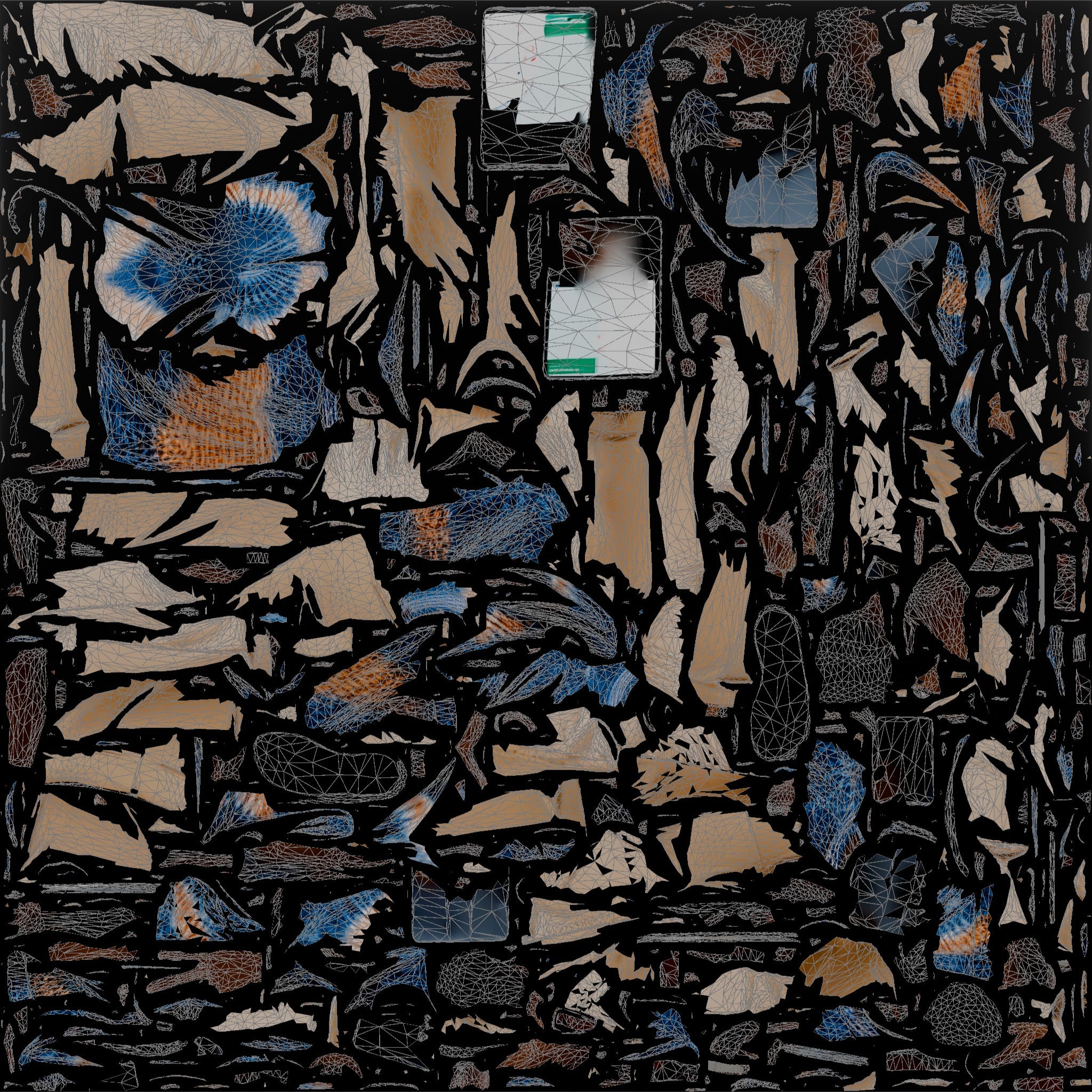 Elderly African Man Holding a Tablet Looking Up