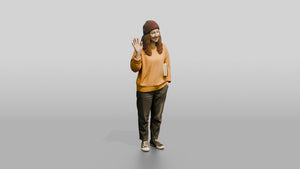Casual Student Urban Creative Woman 06 - 3D character model, view 1
