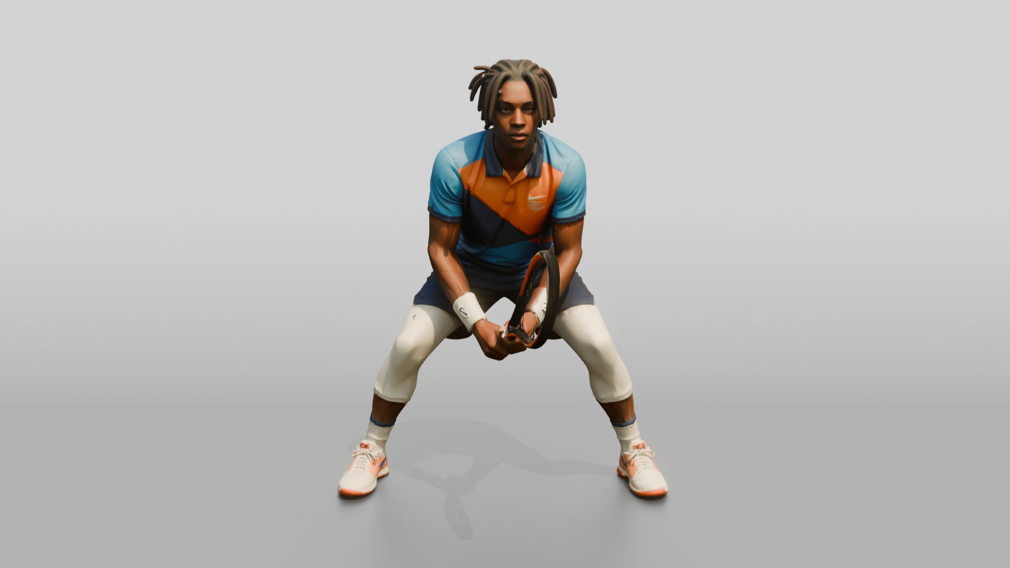 Male Tennis Player Ready to Return a Serve