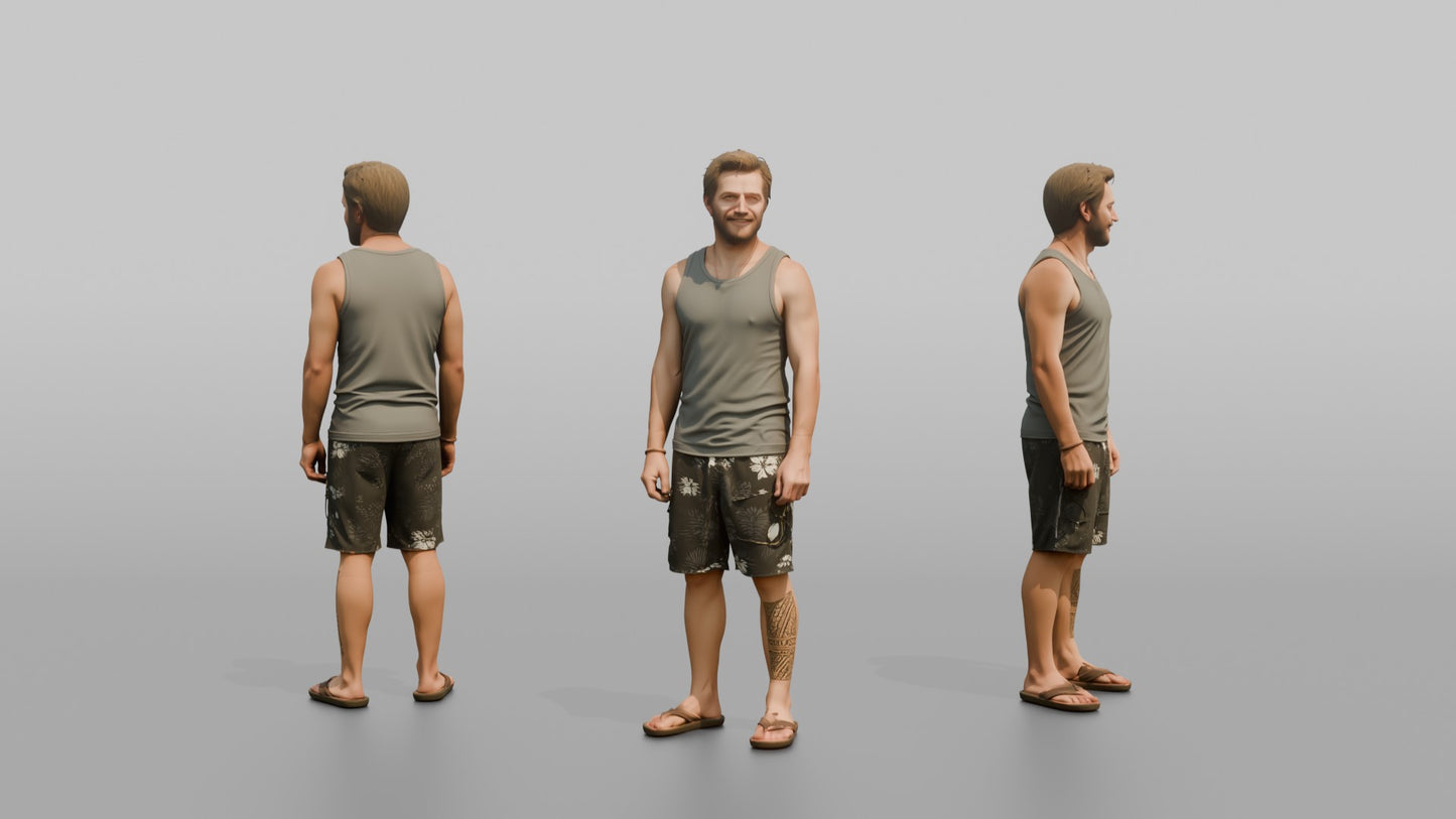Vacationer Wearing Tank Top