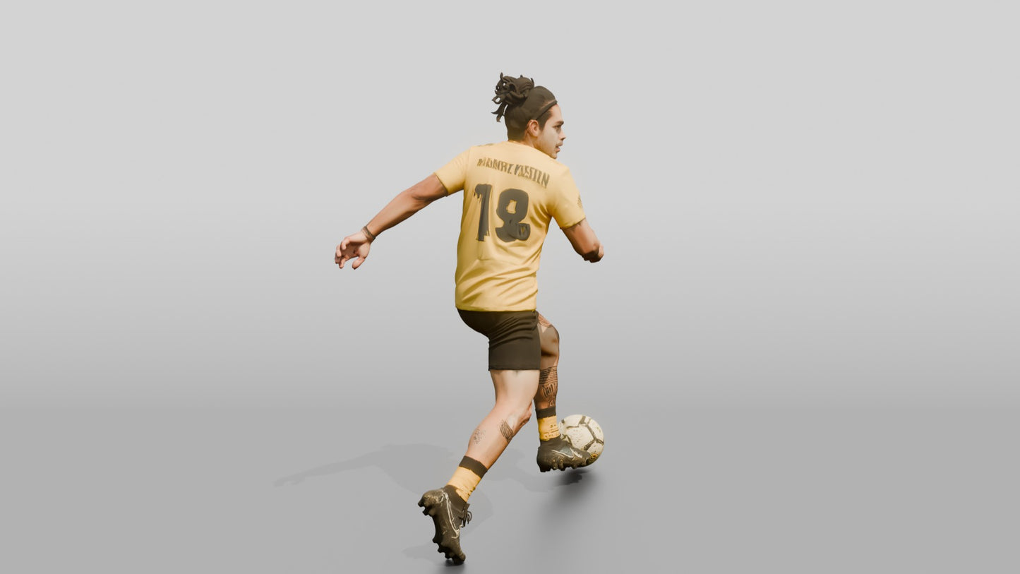 Soccer Player Side-Step Dribble