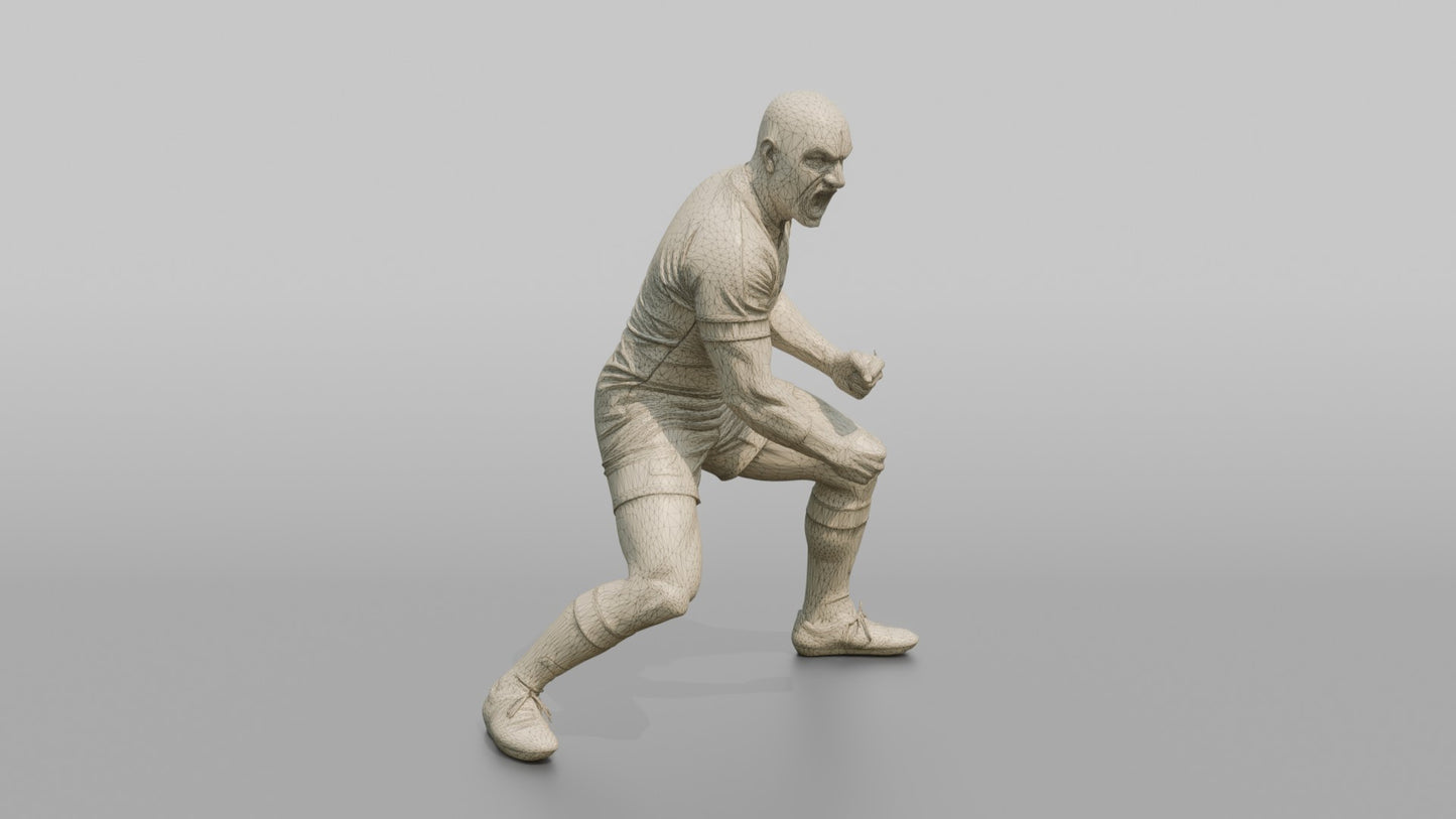 Maori Player Slapping Thighs During the Haka