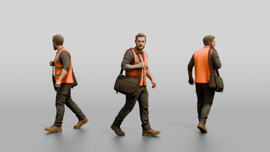 Courier in Hi-Vis Vest