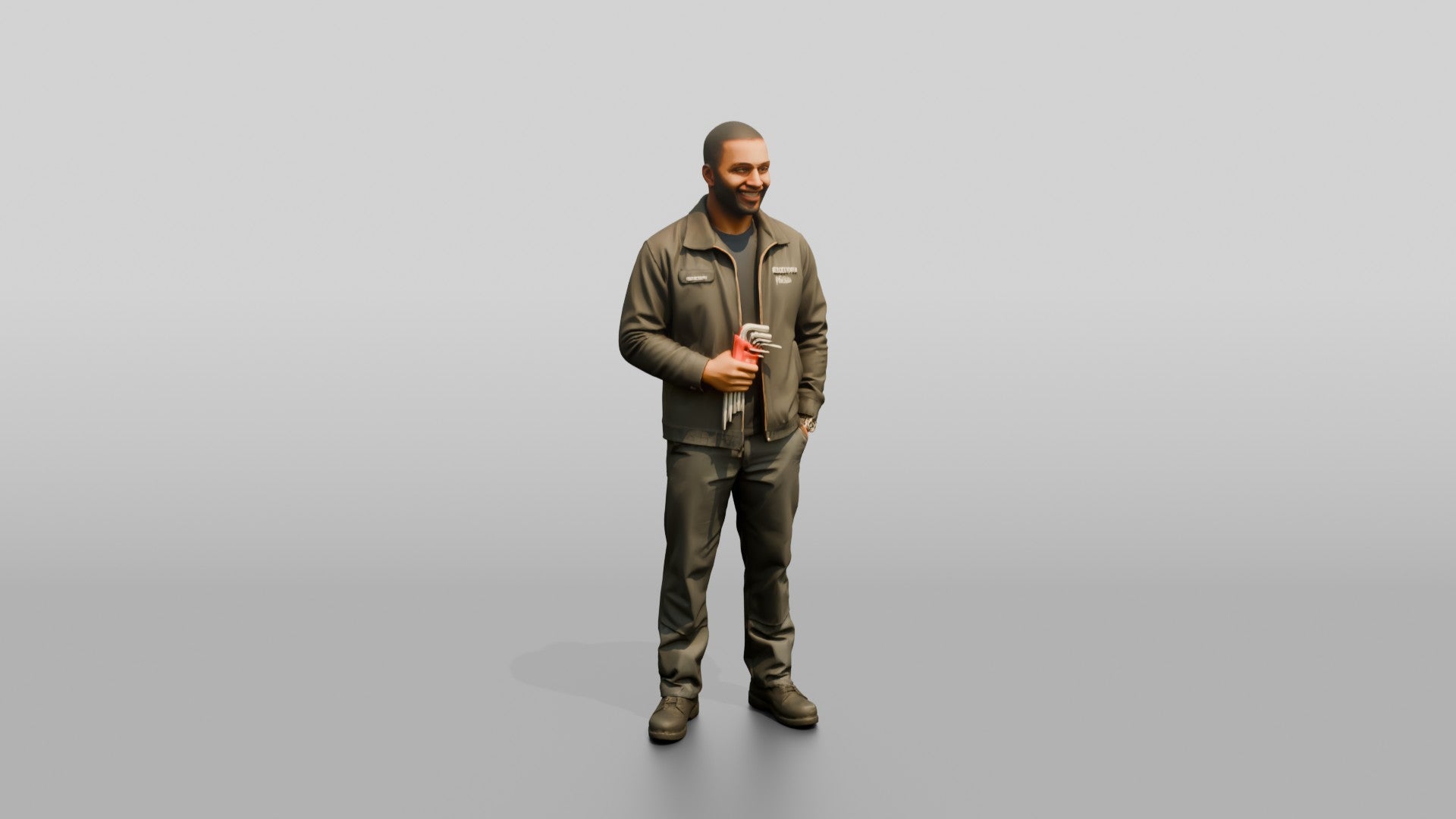 Mechanic Holding a Set of Allen Keys