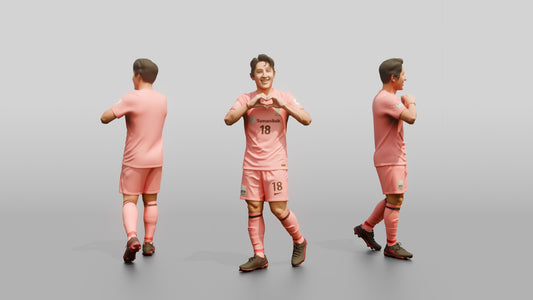 Soccer Player Heart Gesture Celebration