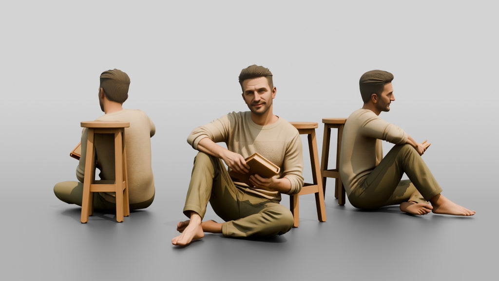 Man Sitting with a Book