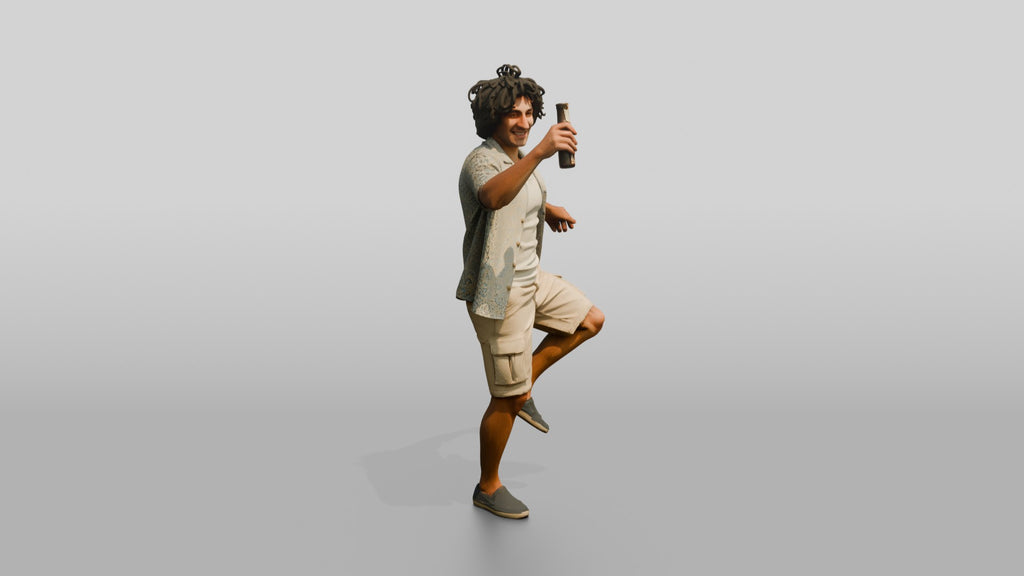 Man Dancing with a Beer