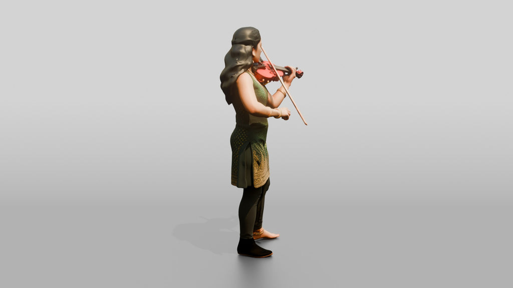 Fusion Violinist Playing Electric Violin
