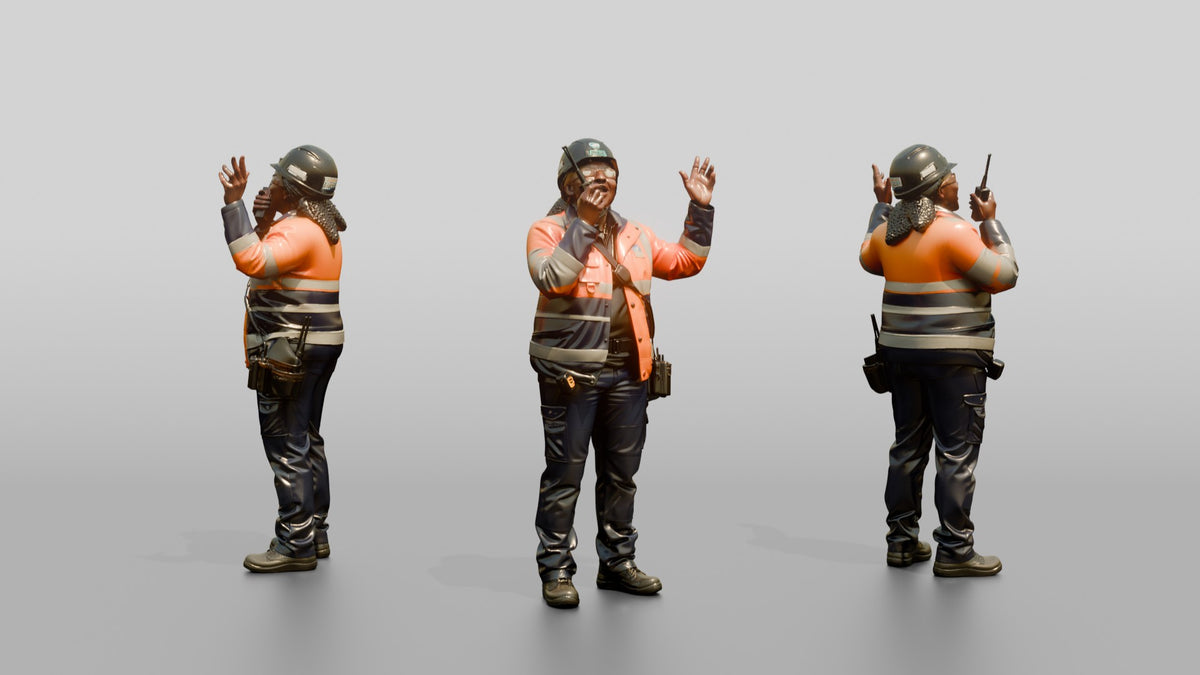 Construction Worker Woman 62 - 3D character model