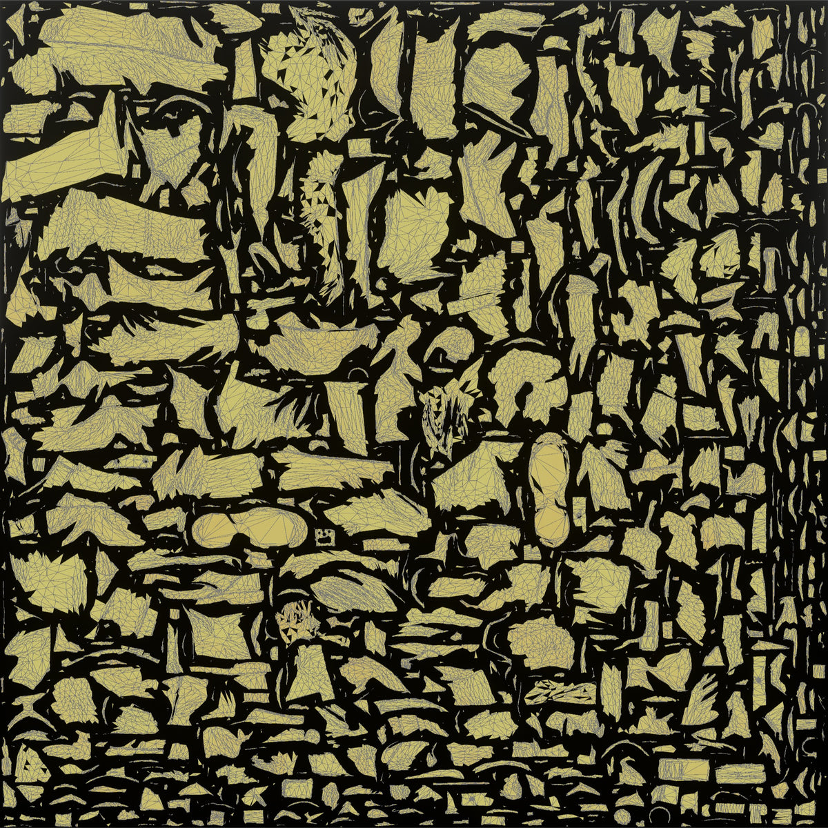Door Staff Man Standing With Feet Apart, Arms Behind Back - UV layout, metallic roughness map